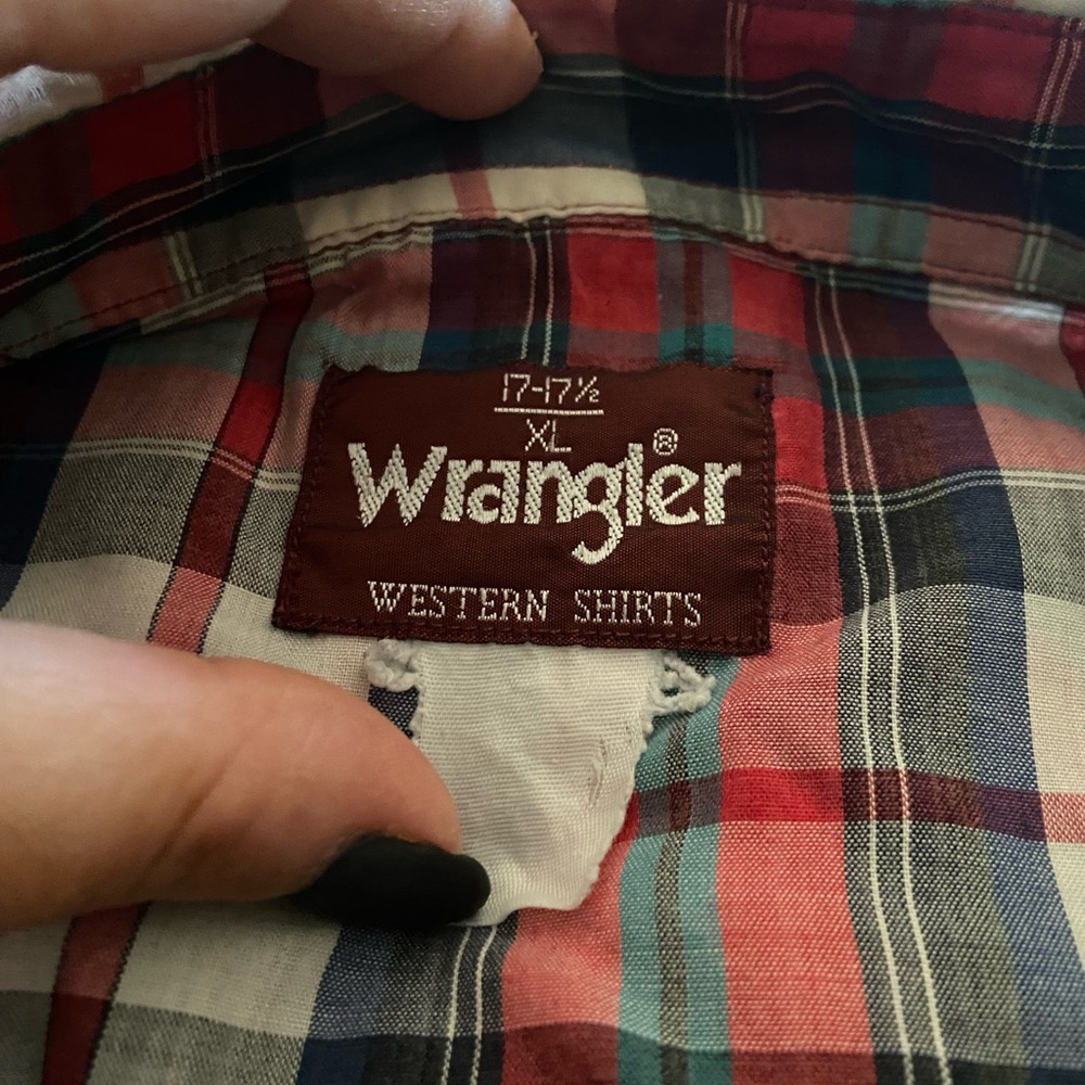 Vintage XL short sleeve Wrangler shirt
